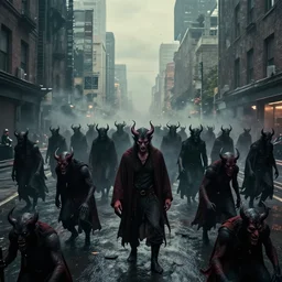 a swarm of demons in the city. there is peace.