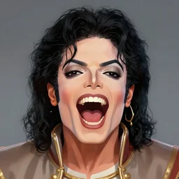 centered!! macro head portrait of medieval yelling singing king michael jackson, artstation, detailed cartoon, elegant, digital painting, concept art, smooth, sharp focus, illustration, ghibli, makoto shinkai, don bluth, fujita goro, jean giraud, akihiko yoshida, tom whalen 8 k