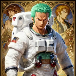 roronoa zoro in a astronaut suit and roronoa zoro, sharp focus, roronoa zoro, art by artgerm and greg rutkowski and alphonse mucha, highly detailed, roronoa zoro, intricate, digital painting, unreal engine 5, smooth, concept art, 8 k, illustration, artstation