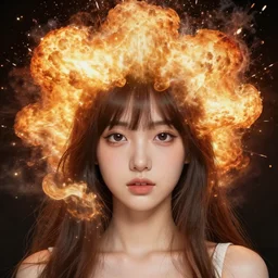 character concept art of an anime goddess of awesome explosions | | cute - fine - face, pretty face, realistic shaded perfect face, fine details by stanley artgerm lau, wlop, rossdraws, james jean, andrei riabovitchev, marc simonetti, and sakimichan, tranding on artstation