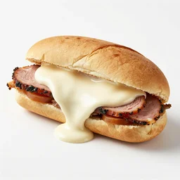 pastrami wide open leaking bechamell sauce