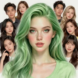 a portrait of missbrisolo, pastel green, art by lois van baarle and loish and ross tran and rossdraws and sam yang and samdoesarts and artgerm and saruei and disney and wlop, digital art, highly detailed, intricate, sharp focus, trending on artstation hq, deviantart, unreal engine 5, 4 k uhd image