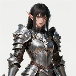 A realistic anime portrait of a beautiful dark haired female orc knight wearing an intricate dragon plated armor, digital painting, by Stanley Artgerm Lau, Sakimichan, WLOP and Rossdraws, digital painting, painterly, Pixiv, Deviantart, golden ratio, rule of thirds, good composition, HD, 8k, award winning, promo art, splash art, rpg, jrpg, dungeons and dragons, DND, trending on ArtStation