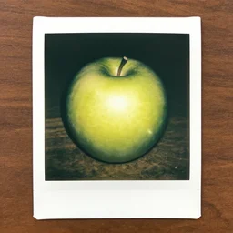 a beautiful photo of a green apple, Polaroid i‑Type Instant Film