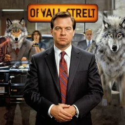 the wolf of wall street painted by Norman Rockwell
