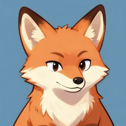 headshot portrait of an anthropomorphic cartoon style fox fursona, drawn by Falvie, fleurfurr, trending on furaffinity