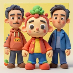 cuddly colourful caricature - 3 d vfx art - of playdough, art style by zdzisaw beksinski, tadanori yoko & hsiao - ron cheng, character concept art, unreal engine render, digital illustration, sharp, intricate detail, volumetric light, ray tracing, soft light, claymation style, symmetric, acrylic on canvas, pinterest, artstation,
