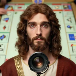 closeup portrait of monopoly man as a biblical angle, depth of field, zeiss lens, detailed, symmetrical, centered, fashion photoshoot, by nicoletta ceccoli, mark ryden, lostfish, breathtaking, 8 k resolution, extremely detailed, beautiful, establishing shot, artistic, hyperrealistic, octane render