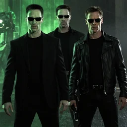 Neo versus the agents, the matrix
