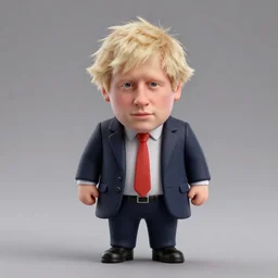 Boris Johnson figurine, detailed product photo, high quality, soft, 3d render