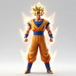 photorealistic full shot of Dwayne Johnson as a warrior style goku super saiyan with aura at moonlight, apocalyptic background, snowing, lightning bolt, high detail, unreal engine 4k volumetric light, fog,