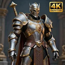 holy paladin, highly detailed, 4 k, hdr, smooth, sharp focus, high resolution, award - winning photo, clayton crain, photorealistic, hyper realistic