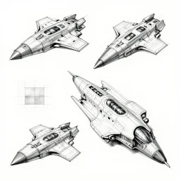 sharp spaceship sketches