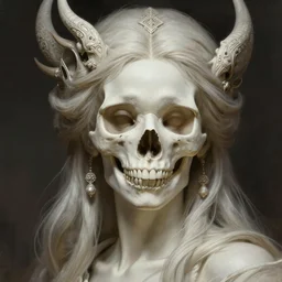 stunning goddess of skull portrait, skull, fantasy, intricate, elegant, highly detailed, digital painting, artstation, concept art, smooth, sharp focus, illustration, art by afshar petros and krenz cushart and artem demura and tony sandoval