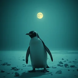analogue horror, uncanny valley, surrealism, penguin, chernobyl