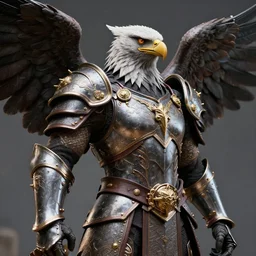 warrior with eagle armour, highly detailed, 4k, HDR, smooth, sharp focus, hyper realistic, high resolution