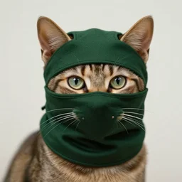 ninja cat, portrait,