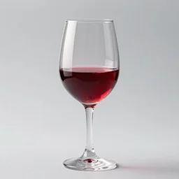 hyper - realistic image of a half full glass of red wine as seen from below illuminated by the sun in the style of michael malm