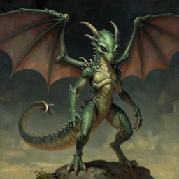 alien space dragon by dan seagrave art