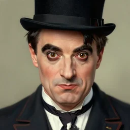 jack dorsey as charlie chaplin, funny grimase, closeup, highly detailed, digital painting, artstation, sharp focus