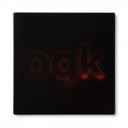 a black background with the words ogk on it, an album cover by zack snyder, trending on behance, letterism, criterion collection, redshift, cinematic