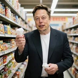elon musk grabbing a 💣 in the super market