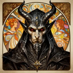 dark lord melkor bauglir face portrait, intricate artwork by josan gonzalez, artgerm, edmund leighton, kilian eng, alphonse mucha, very coherent artwork, cinematic, psychedelic, vibrant, octane render, unreal engine, 8 k, high contrast, black ink outline