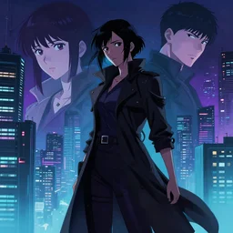 a high definition cinematic screenshot from the detective ( noir ) cyberpunk anime film ; a lone ( ( female detective in a trenchcoat ) ) investigates a dreamworld, digital painting by josan gonzalez and ( ( makoto shinkai ) ) and masamune shirow, trending on artstation