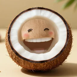 now, the coconut nut is a big, big nut,, silly, coconut, laughing,