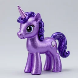 a beautiful sparkling purple unicorn toy, by daedalus