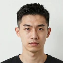 a slim guy with undercut hairstyle, he has a funny face, realistic