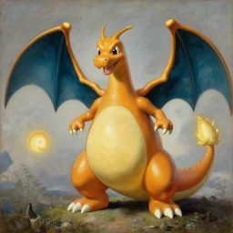 highley detailed potrait of charizard, painting by gaston bussiere, craig mullins, j. c. leyendecker, lights, art by ernst haeckel, john william godward, hammershøi,