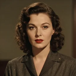 realistic photo of a beautiful woman in the 1 9 4 0 s, highly detailed, portrait, film noir,