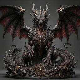 horrifying dragon, maximalist, high detail, 8k, ornate, dark fantasy, realistic, masterpiece, Trending on art station, complex, WLOP
