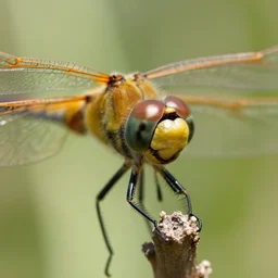 a beautiful macro photo of the eyes of a dragonfly in the sunshine