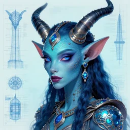 portrait of jewel djinn seeker in the style of Rob Lefield and Dan Mumford , trending on artstation, digital art,surrealism ,macro,blueprint ,vaporwave ,