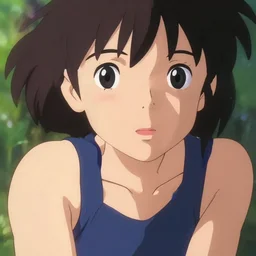 close - up, accurately shaped face, volumetric light, posing in one - piece swimsuit. by takashi takeuchi, yoshiyuki sadamoto, amagaitaro, makoto shinkai, krenz cushart, asao urata, pixiv. 9 0 s
