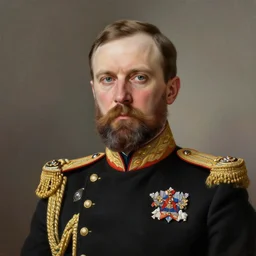 detailed hyper-realistic portrait painting of Tsar Nicholas II of Russia 4K details