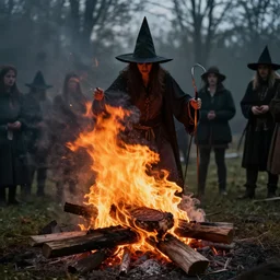 witch burning at the steak