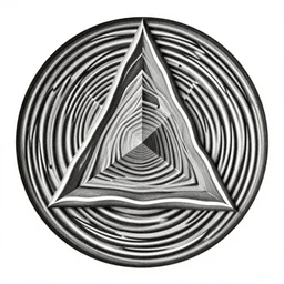 infinite series triangle becomes circle mc escher