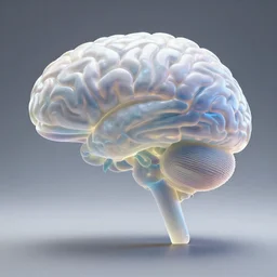 opalescent sculpture of brain