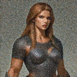 portrait of a barbarian woman, muscular, upper body, chainmail armor, D&D, tan skin, fantasy, intricate, elegant, highly detailed, digital painting, artstation, concept art, smooth, sharp focus, illustration, art by artgerm