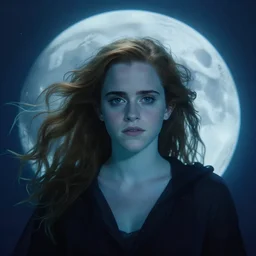 dark underwater portrait of the moon queen of the ocean by emma watson, 1 0 0 mm