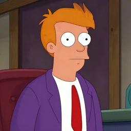 donald trump, futurama style, detailed