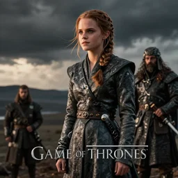 still of emma watson as sir gregor clegane in game of thrones