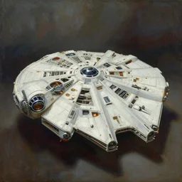 Millennium Falcon, Starwars, Painting by Ivan Aivazovsky
