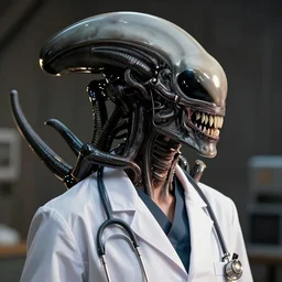 Xenomorph as doctor, comic