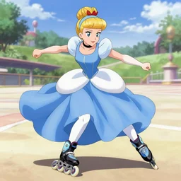 cinderella anime style aggressive inline skating