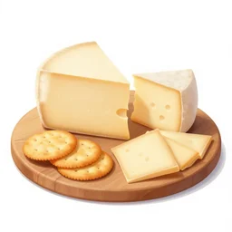 A mathematical cheese platter with crackers
