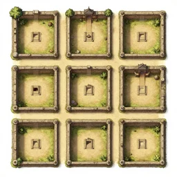dungeon map by dysonlogos, nine rooms